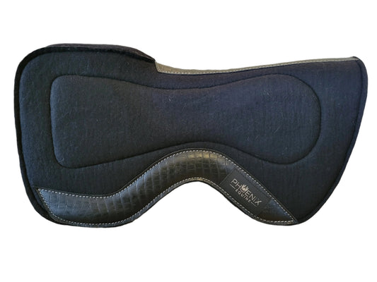 The Phoenix Contact Pad with Gel - Black with black faux croc