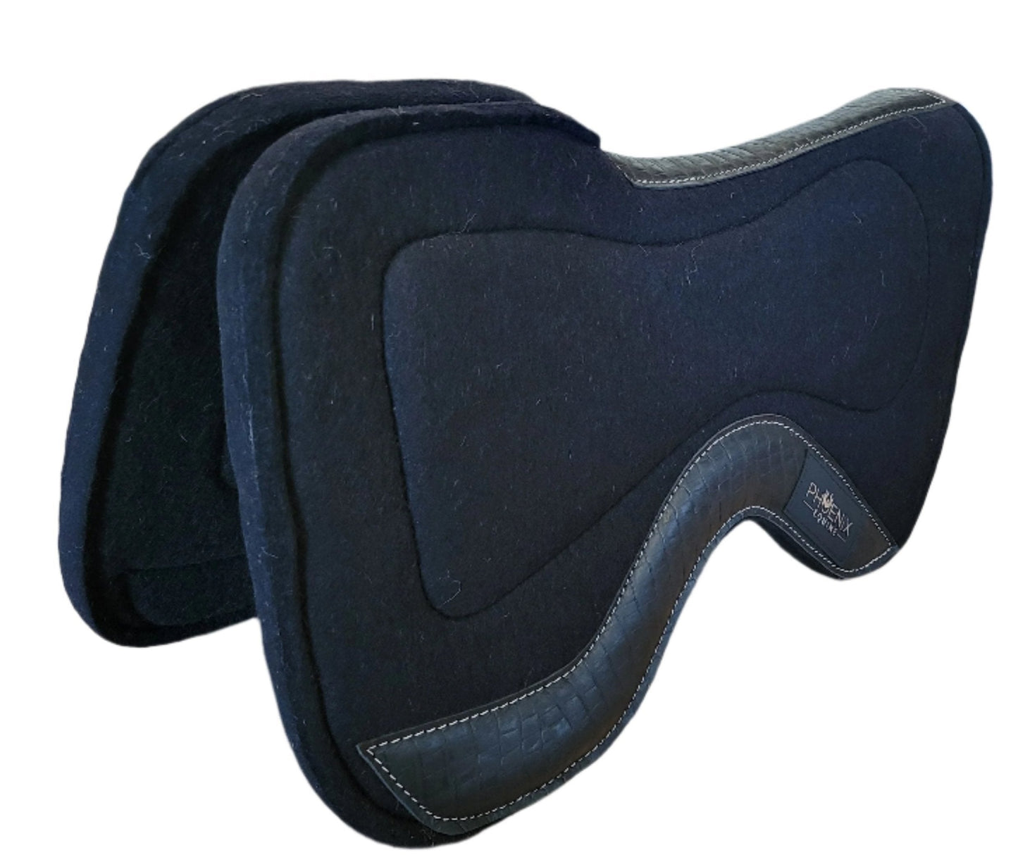The Phoenix Contact Pad with Gel - Black with black faux croc
