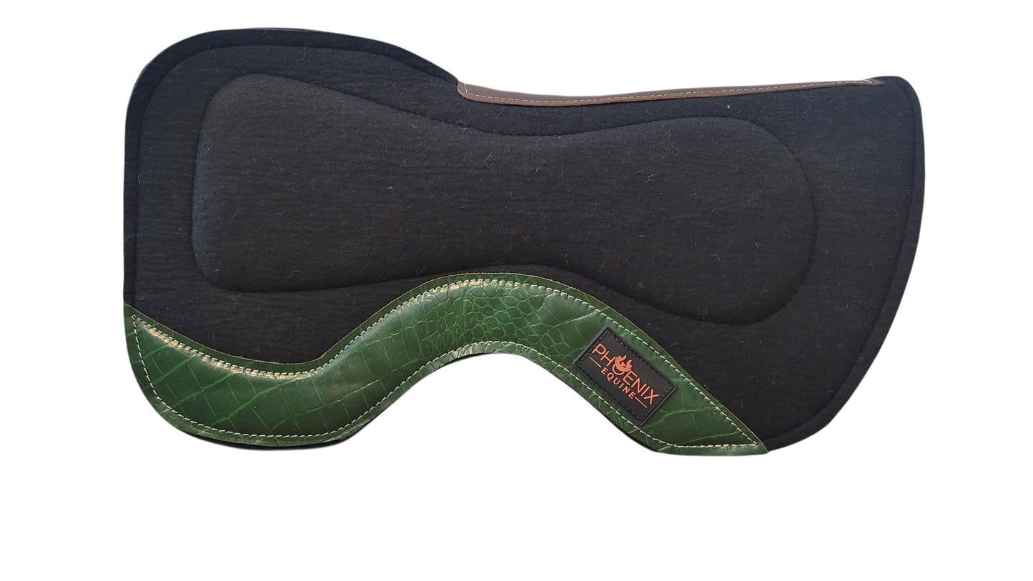 The Phoenix Contact Pad with Gel - 3/4", 29"L - Black with Green Croc