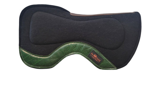The Phoenix Contact Pad with Gel - 3/4", 29"L - Black with Green Croc