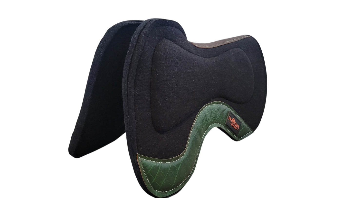 The Phoenix Contact Pad with Gel - 3/4", 29"L - Black with Green Croc