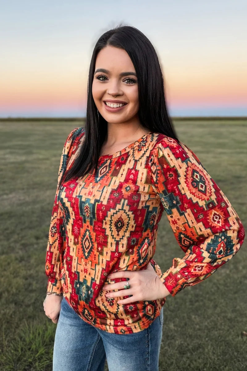 Ranch road Aztec top