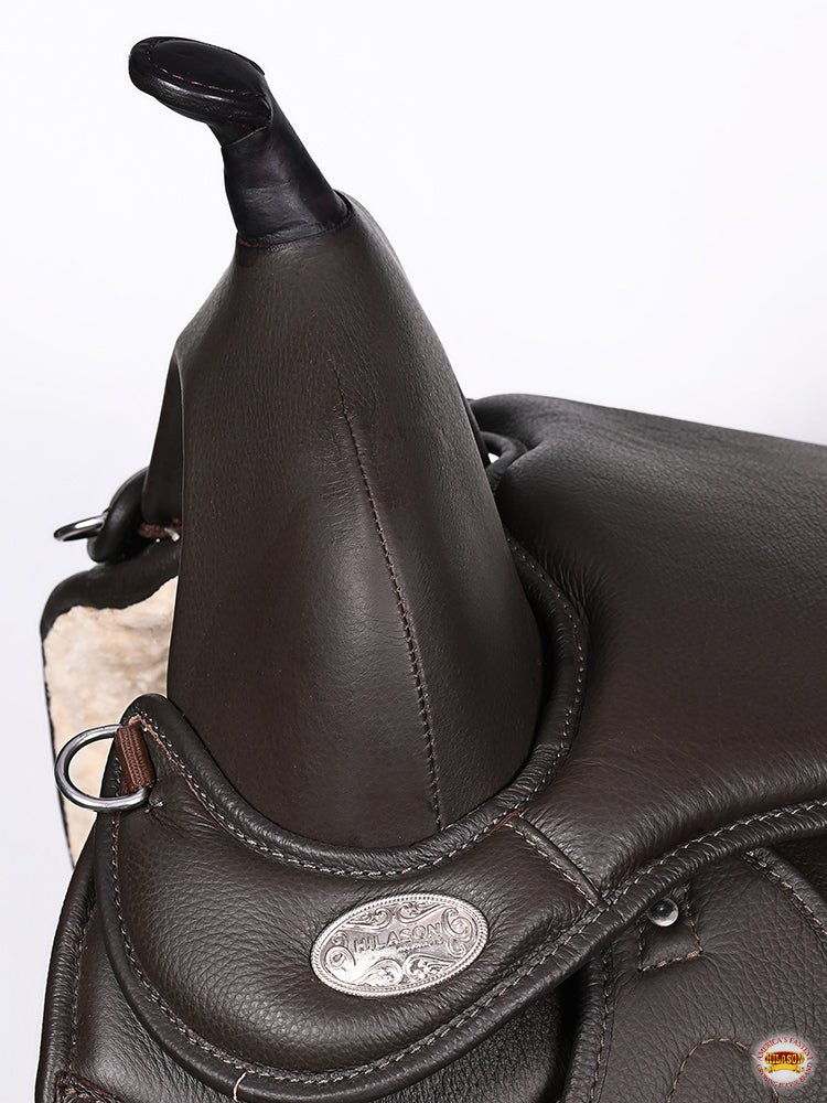 Horse English Treeless Saddle Hilason Endurance Trail Pleasure Leather
