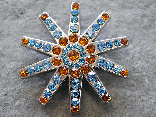 Western Screw Back Concho1 Turquoise Brown Spur Bling Headstall Tack