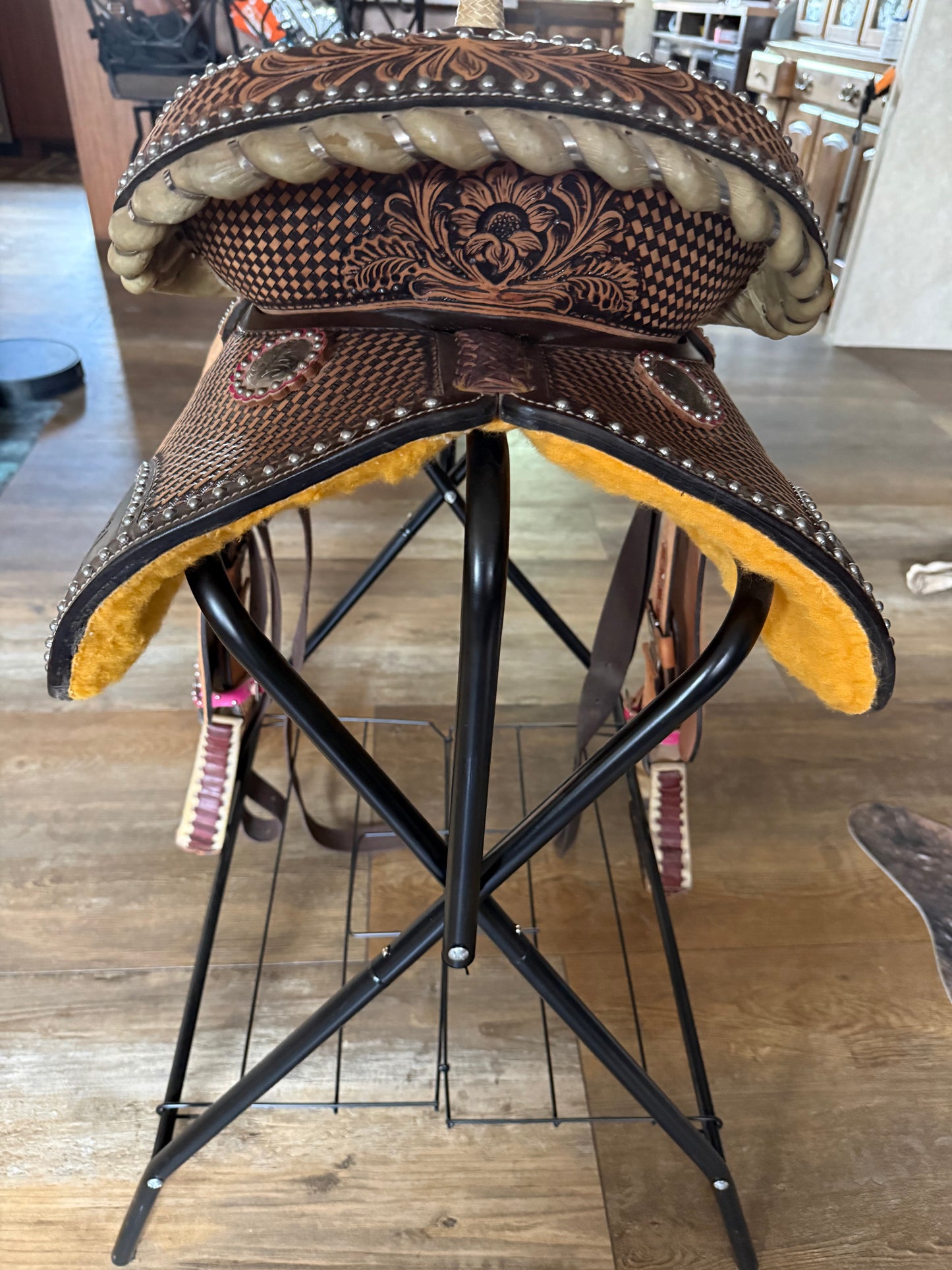 Cowgirl Up 16” saddle Bridle & Brest collar package