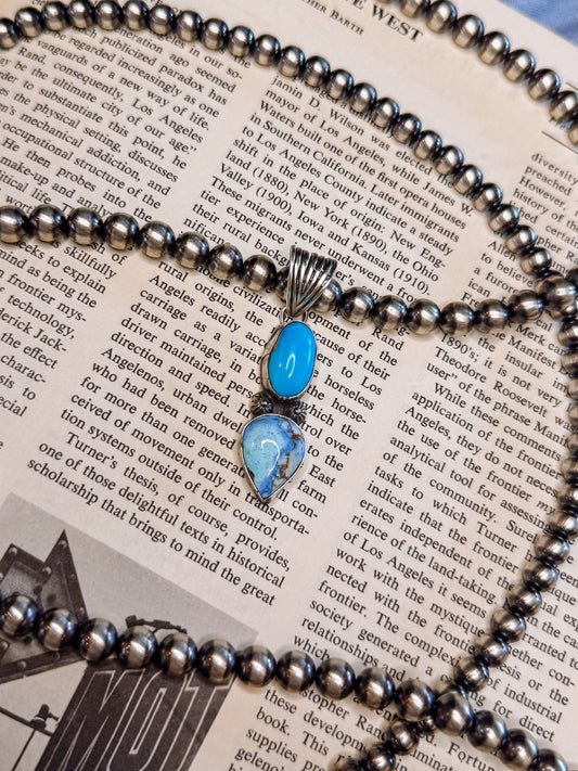 Hoover Golden Hills + Turquoise Necklace Pendant