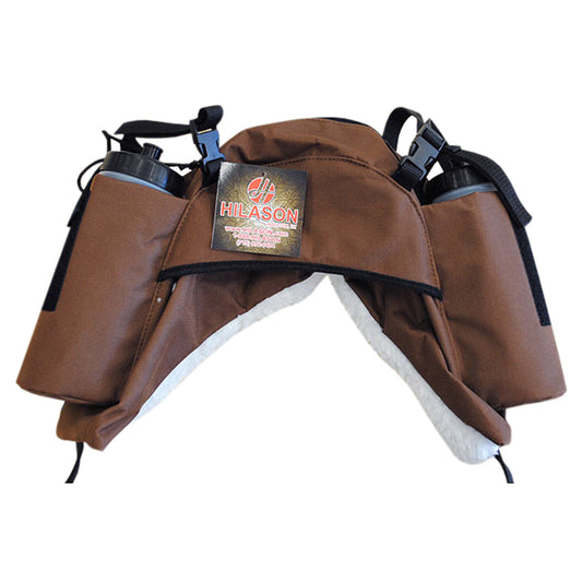 600D Cordura Outer Saddle Bags W/Bottle Brown Hilason