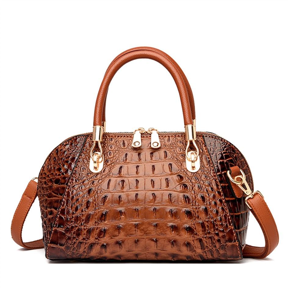 Crocodile Pattern Messenger Shoulder Bag – Stylish Cowgirl Bag for Any Occasion