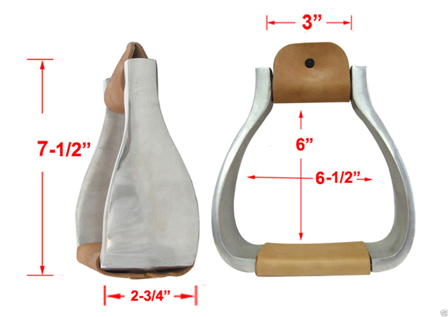 AJ Tack Aluminum Wide Bell Stirrups