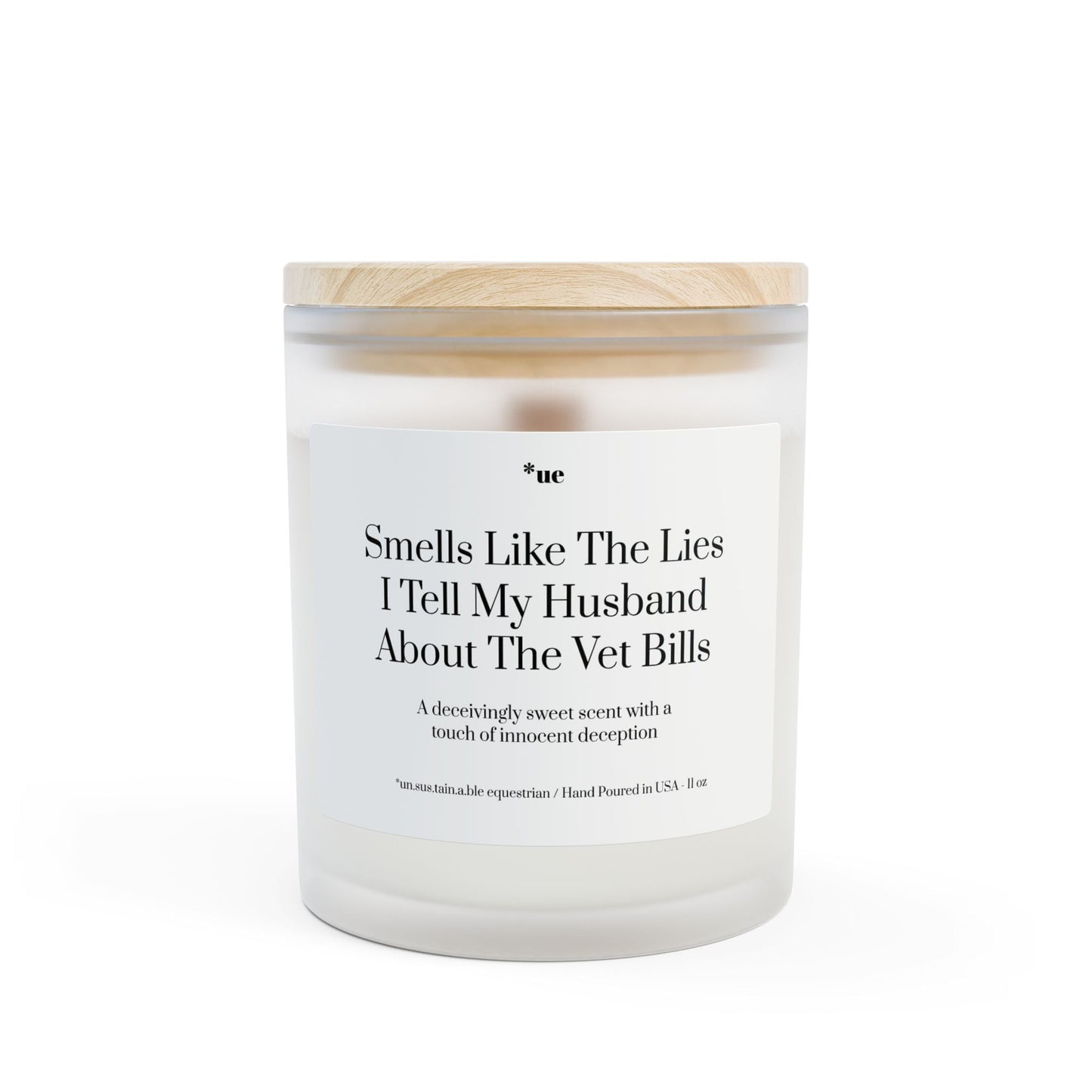 Frosted Glass Candle, 11oz - Lies I Tell My Husband