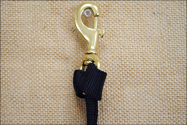 Weaver Black Flat Nylon Tack Horse Lunge Line W/Snap 1In. X 24Ft