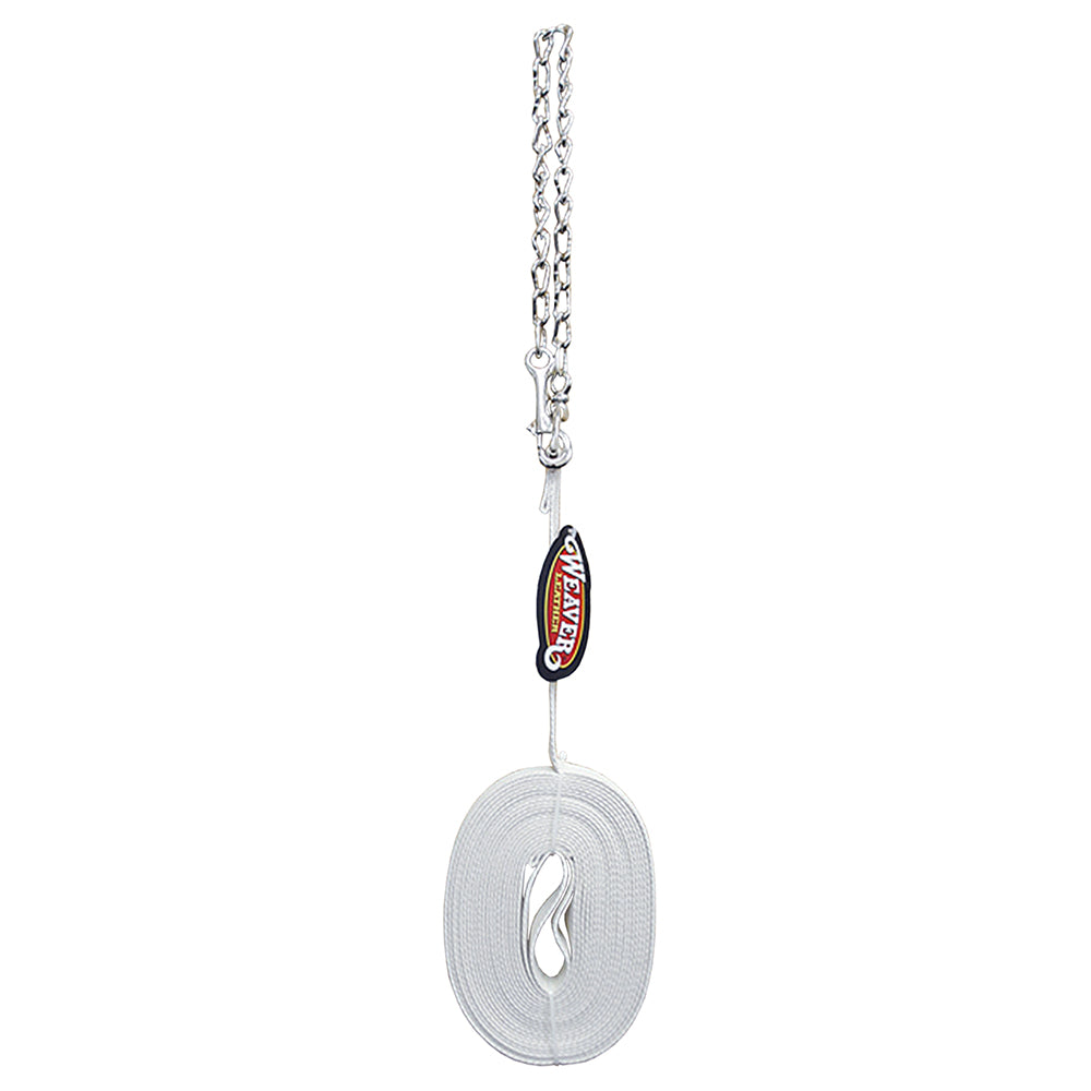 Weaver Off White Horse Tack Flat Cotton Lunge Line With Chain