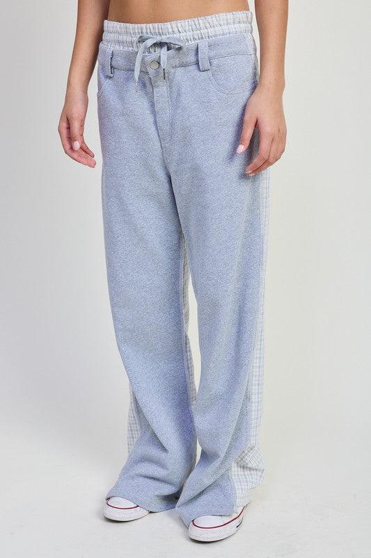 DOUBLE WAIST STRAIGHT LEG PANTS