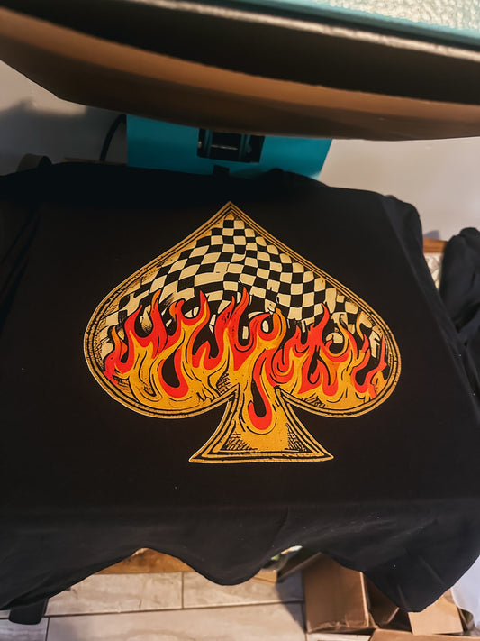 Flaming Spade Graphic Tee