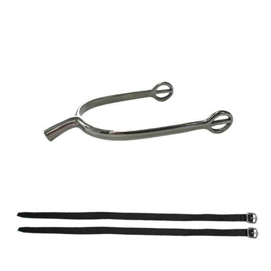 AJ Tack Men's Prince of Wales English Spurs with Leather Straps