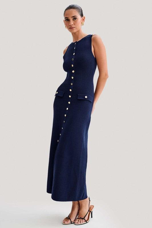 WOMEN FASHION LONG MAXI KNIT DRESS