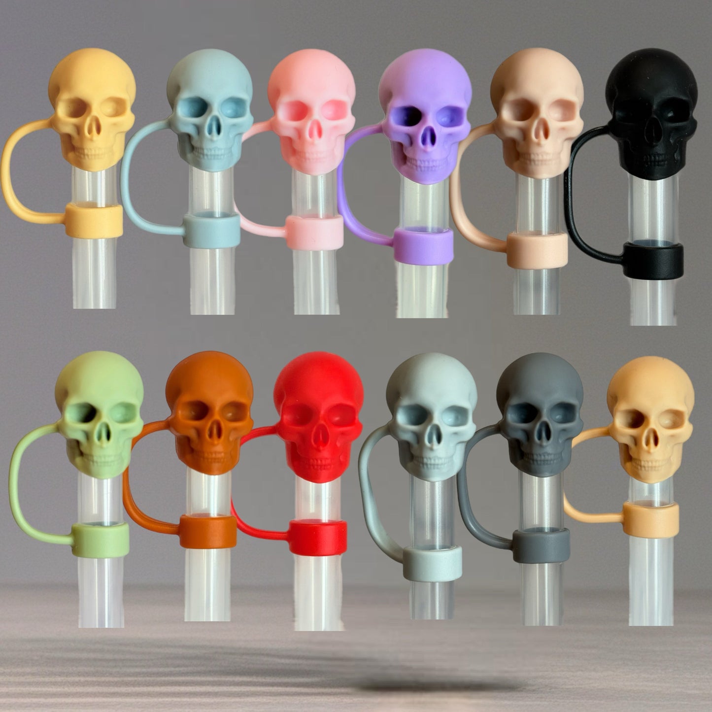 Skull Straw Toppers