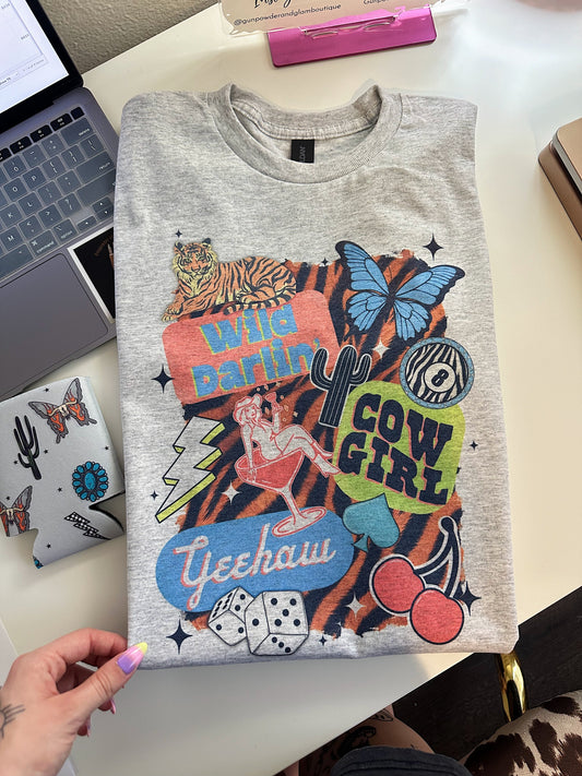 Wild Darlin Collage TEE or CREWNECK