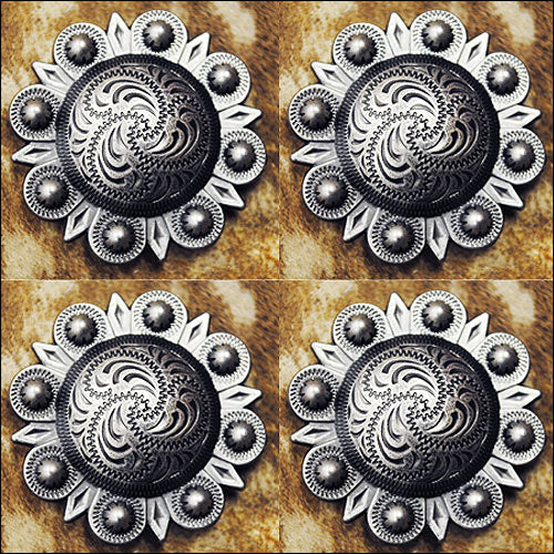 1 Pcs Western Screw Back Concho Floral Carvedberry Saddle Bling Cowgirl