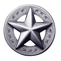 Hilason Embossed Texas Star 1P Concho Saddle Headstall Tack Bling Cowgirl