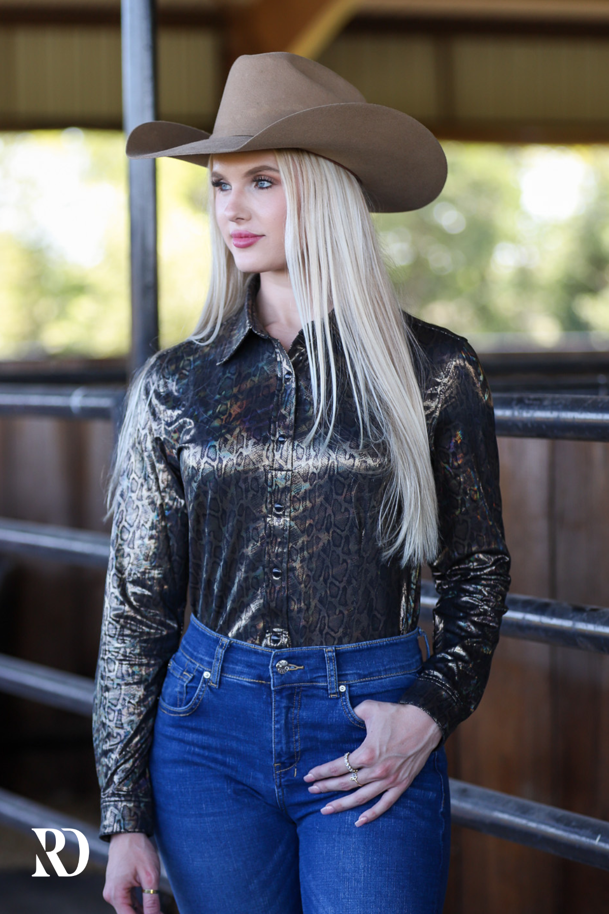 COBRA SPARKLE PERFORMANCE RODEO SHIRT