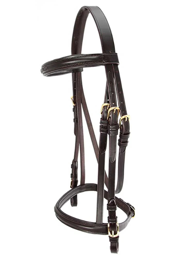Pinehurst Round Raised Snaffle Bridle