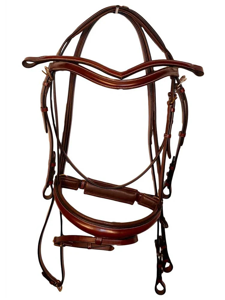 Quail Hollow Round Raised Snaffle Bridle