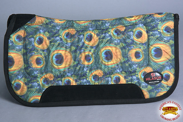 32X32 Peacock Hilason Equi Lok Elite Series Trail Horse Saddle Pad Made In Usa