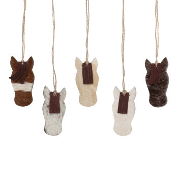 Horse Head cowhide ornament