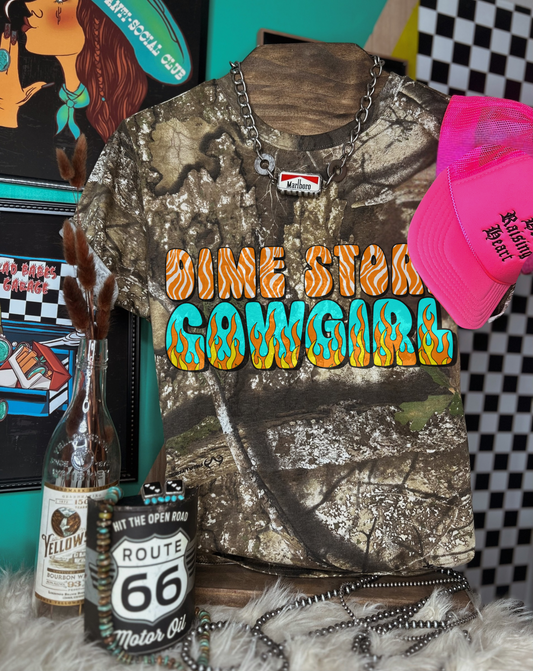 Dime store cowgirl camo Tee