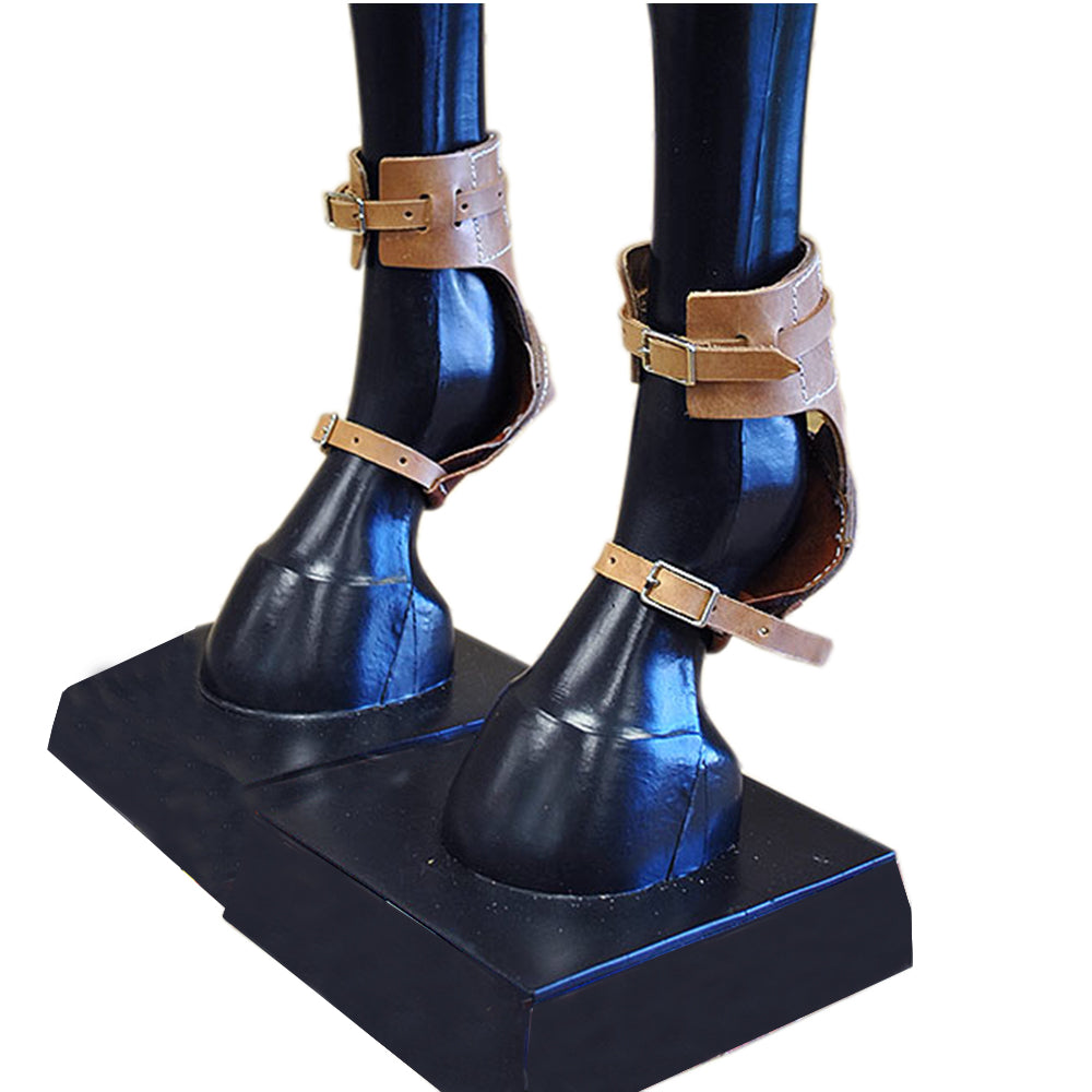 U-Hilason Western Horse Tack Leg Protection Leather Skid Boots