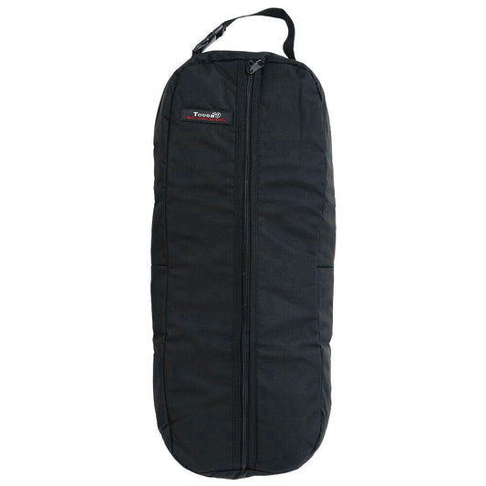 25" Tough-1 Nylon Poly Bridle Horse Halter Bag Full Zipper Black