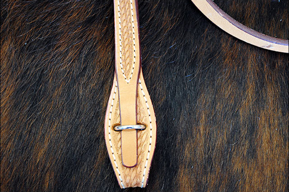 Hilason Western Leather Horse Browband Headstall Russet