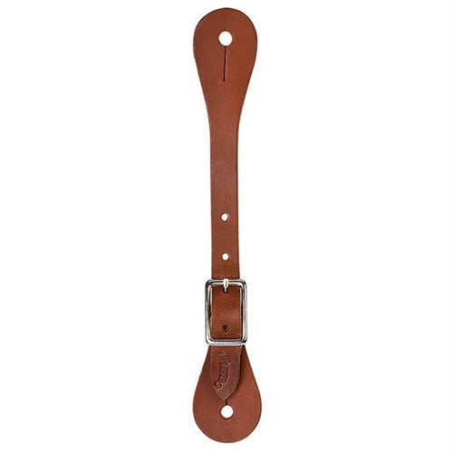 Single-Ply Ladies' Brown Latigo Leather Spur Straps