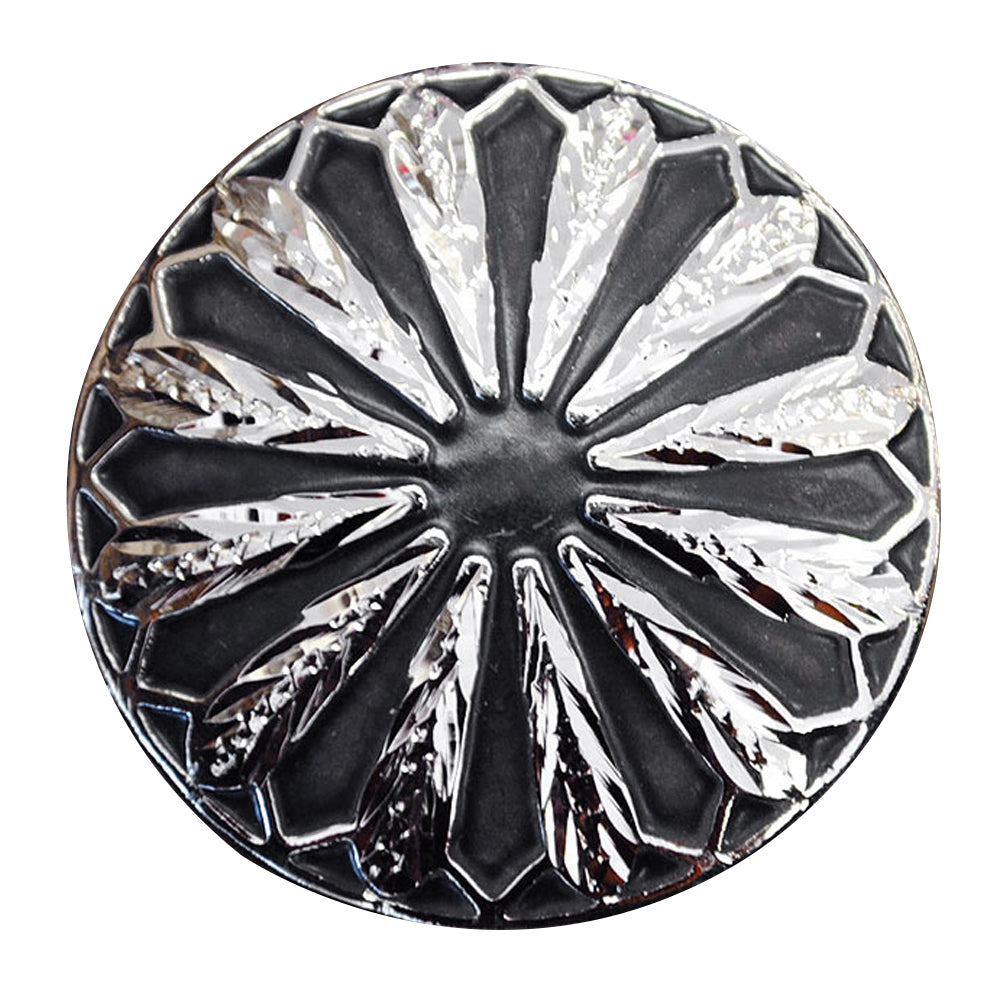 1.25 Inch HILASON Western Screw Back Concho Black Saddle & Tack