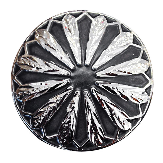 1.25 Inch HILASON Western Screw Back Concho Black Saddle & Tack