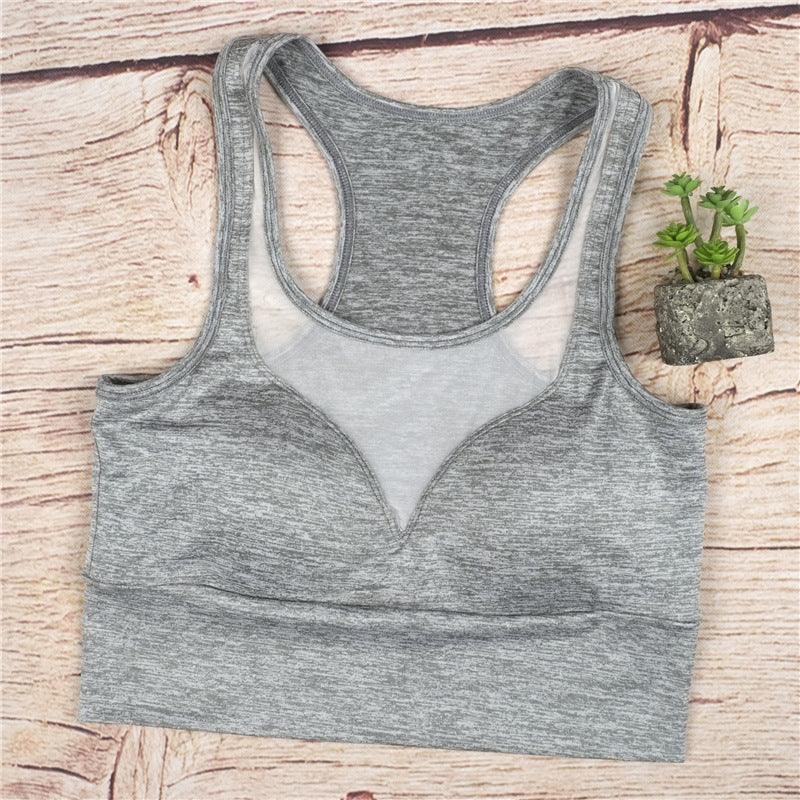 Mesh Insert Sports Bra Yoga Top | Stylish Country Girl Activewear for Fitness & Yoga