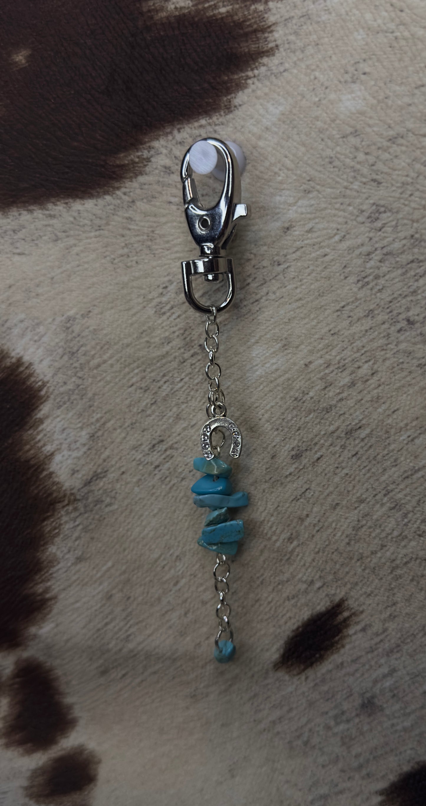 Lucky turquoise bag charm