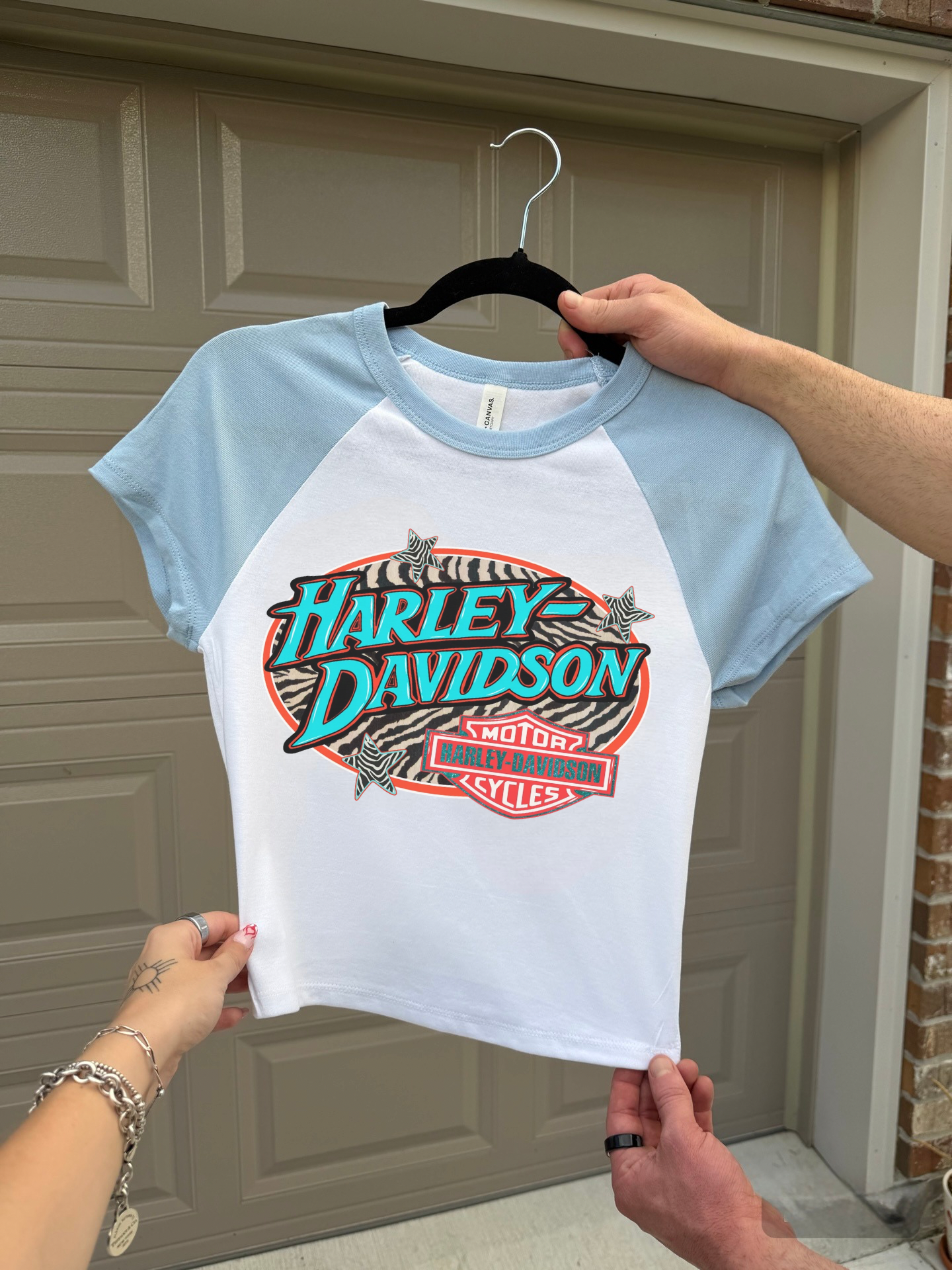 Zebra Harley Baby Tee
