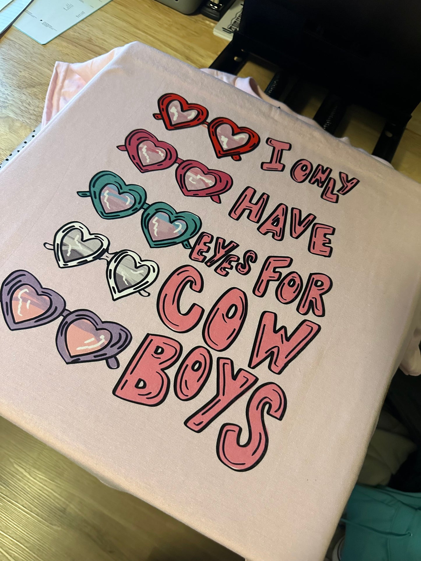 Cowboy Eyes Valentines Graphic