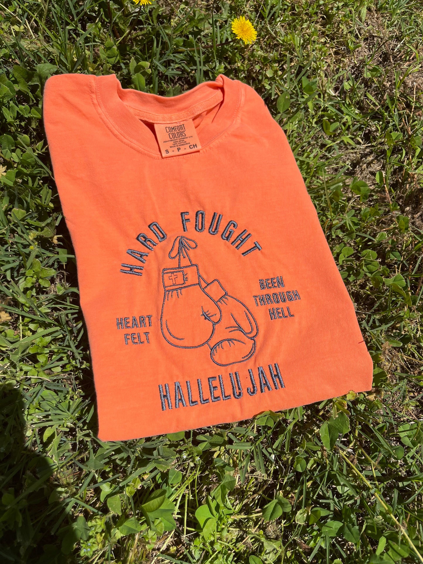 Hard Fought Hallelujah Embroidered Tee
