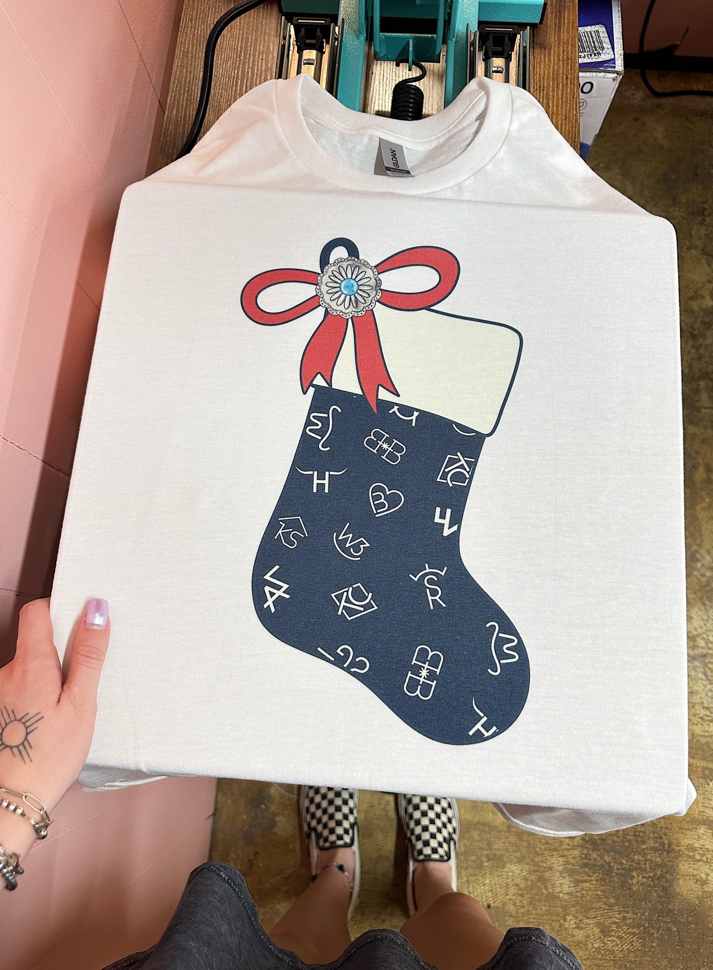 Cattle Brand Stocking TEE or CREWNECK