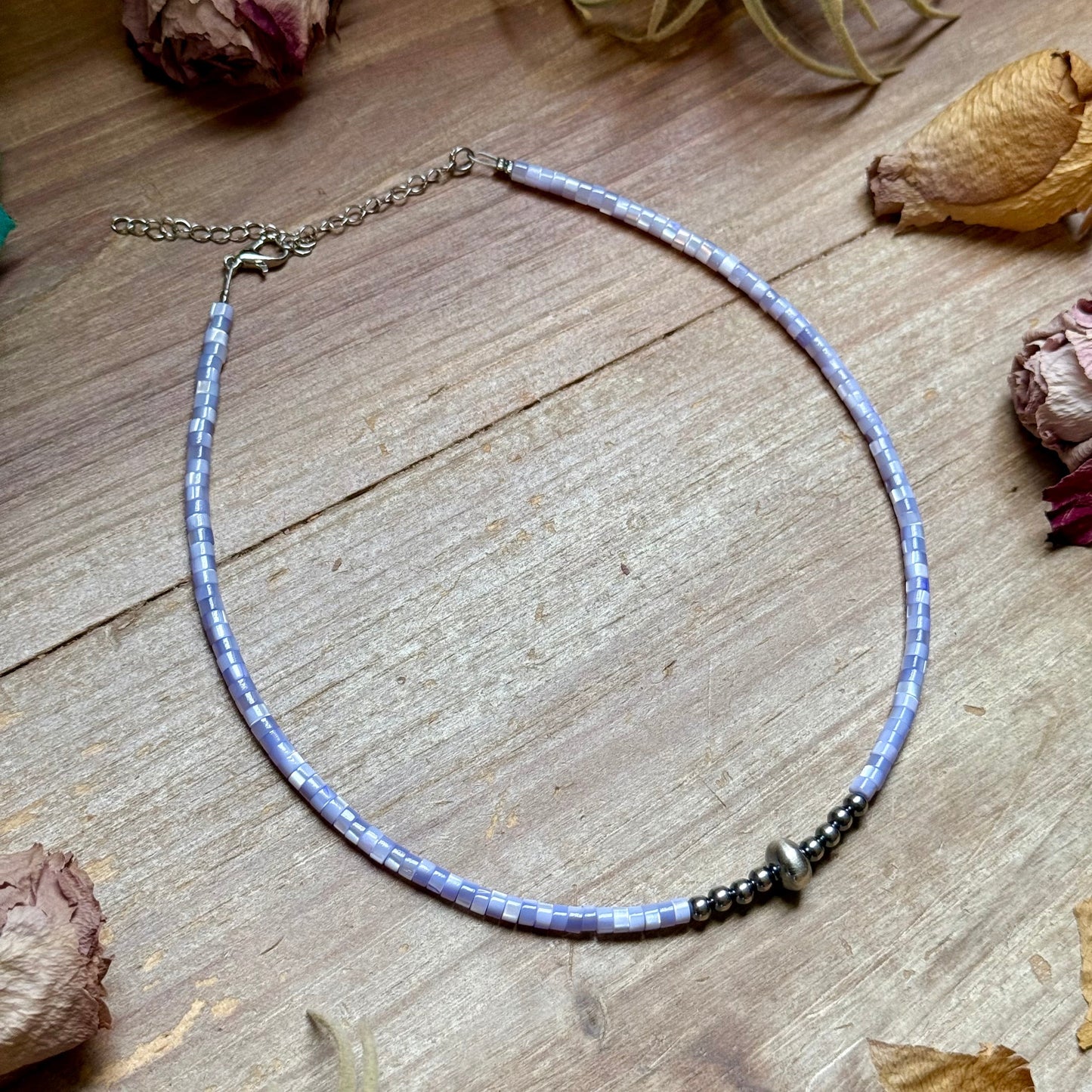 Purple Shell Necklace –  15"