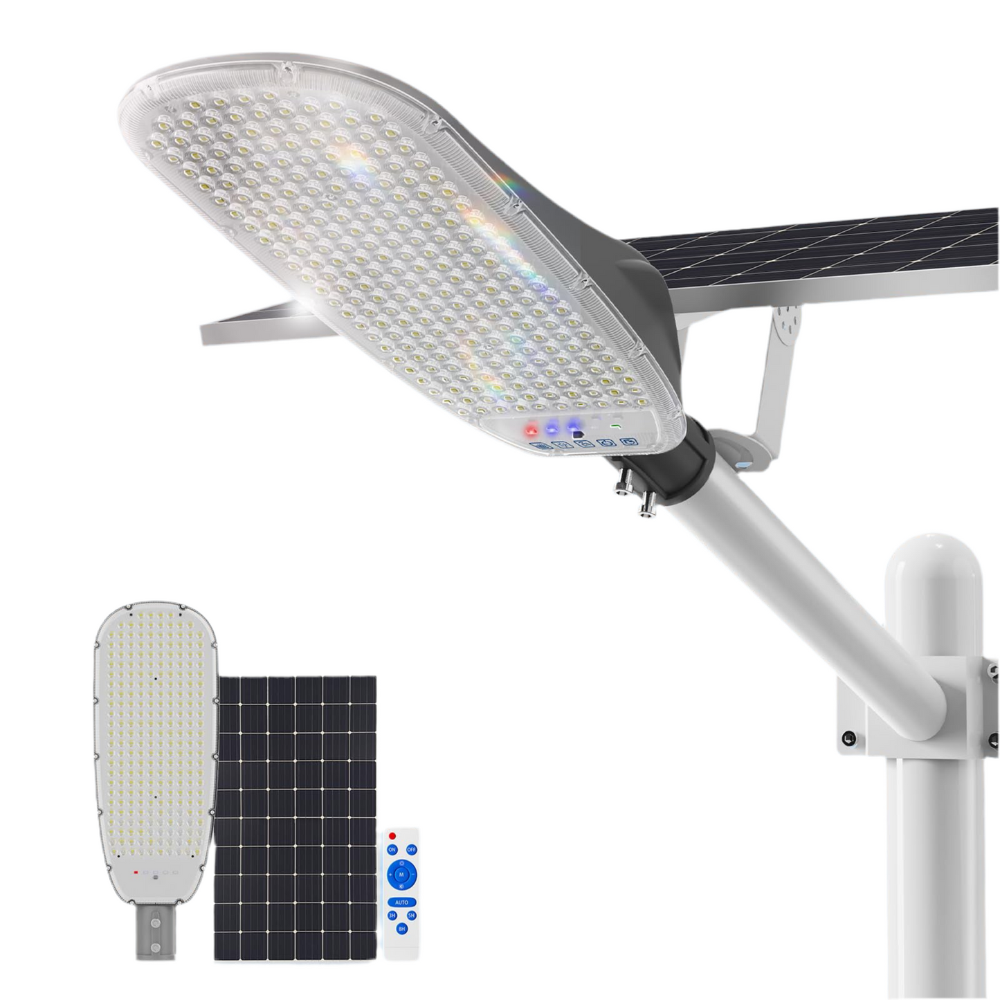 4000W Solar Street Lights Outdoor,400000LM Ultra-bright Solar Parking Lot Lights Dusk to Dawn,Heavy Duty Split Type