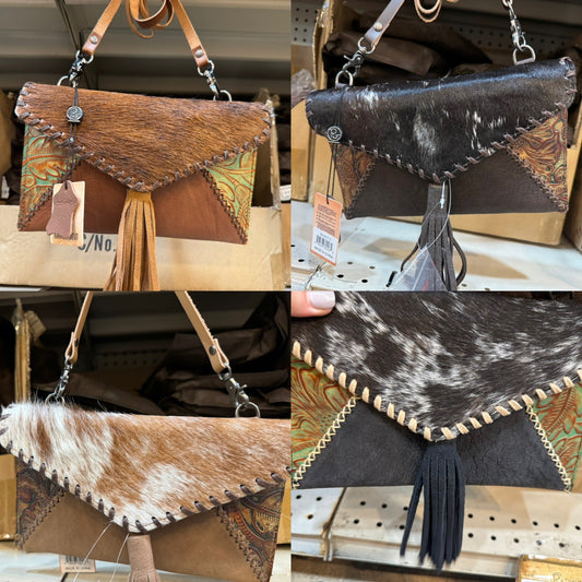 Tooled Envelope Crossbody Purse