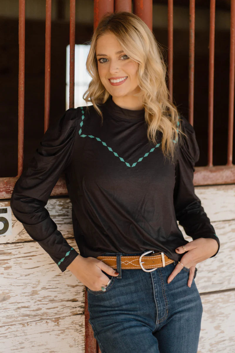 Midnight Buck stitch Top