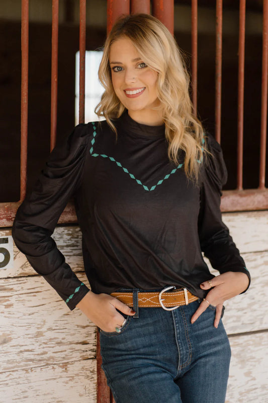 Midnight Buck stitch Top