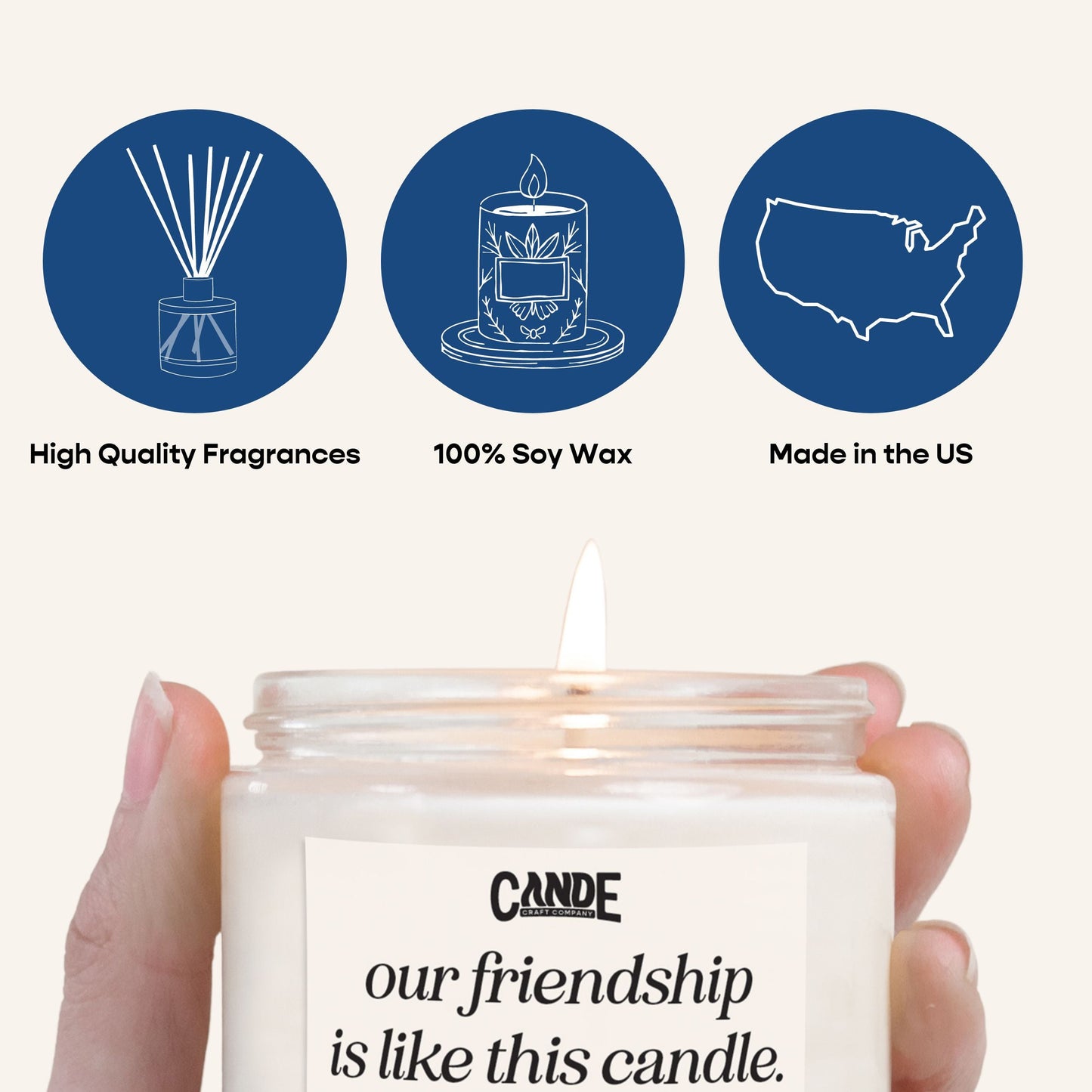 Briar U School Pennants Candle