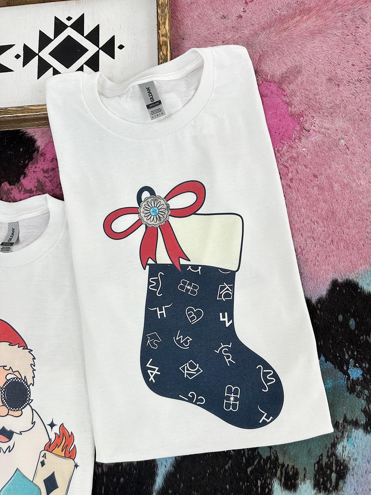 Cattle Brand Stocking TEE or CREWNECK