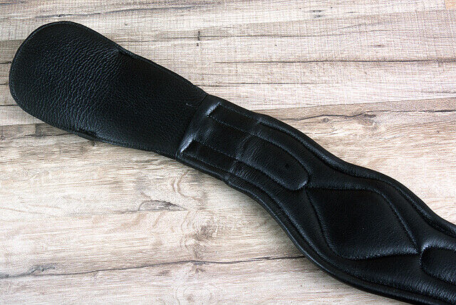 30" Horze Smooth Dressage Contoured Leather Horse Saddle Cinch Girth Black